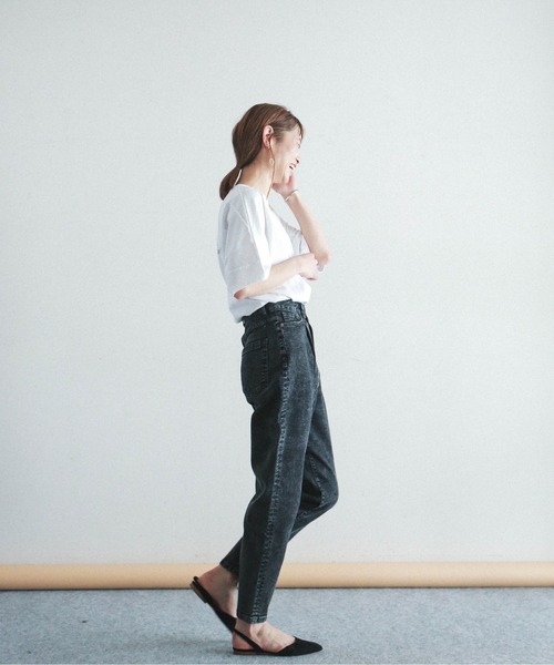 「FIL DE FER」 デニムパンツ 26 グレー レディース_画像2