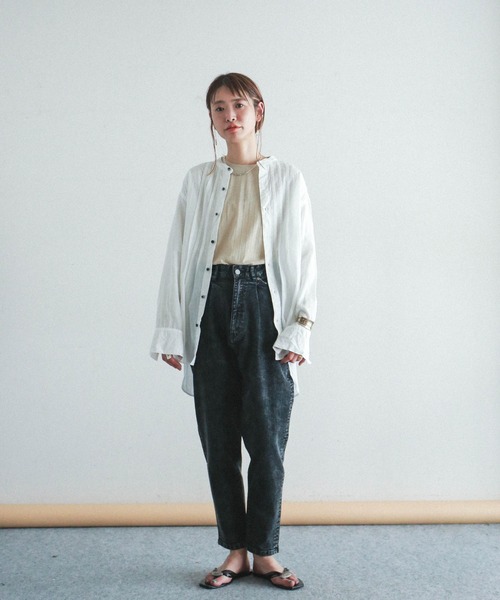 「FIL DE FER」 デニムパンツ 26 グレー レディース_画像6