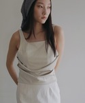 タンクトップ ノースリーブ Drape Cut...の詳細画像2