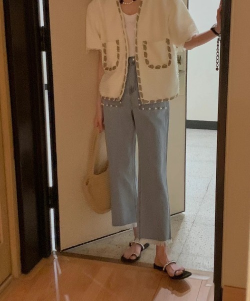「N.s」 デニムパンツ L ブルー レディース_画像6