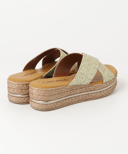 「neue marche」 フラットサンダル 36 ライトグリーン レディース_画像2