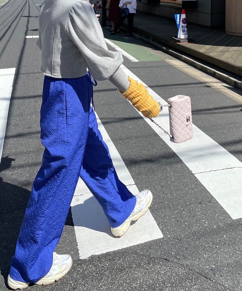 「Alley by w closet」 イージーパンツ FREE ブルー レディース_画像2