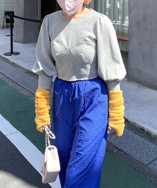 「Alley by w closet」 イージーパンツ FREE ブルー レディース_画像4