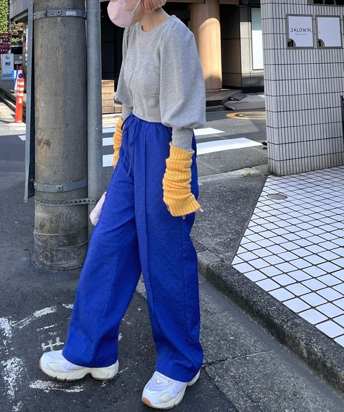 「Alley by w closet」 イージーパンツ FREE ブルー レディース_画像6
