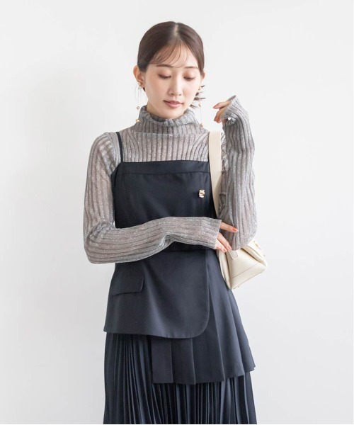 「RANDA」 キャミソールワンピース 0 ベージュ レディース_画像2
