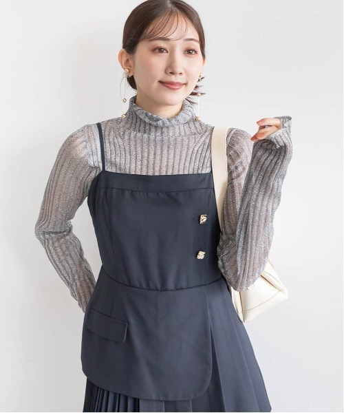 「RANDA」 キャミソールワンピース 0 ベージュ レディース_画像4