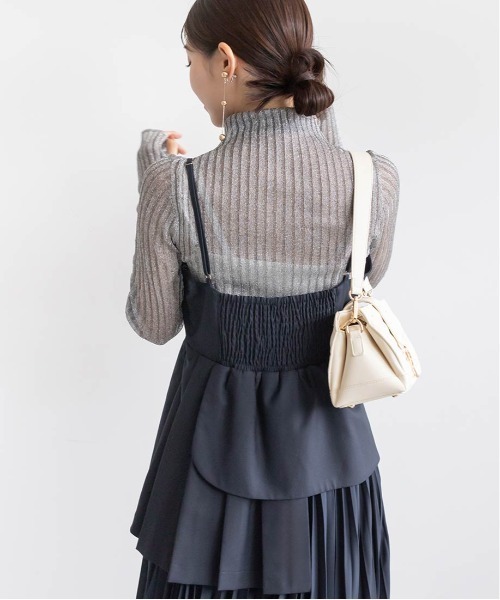 「RANDA」 キャミソールワンピース 0 ベージュ レディース_画像6