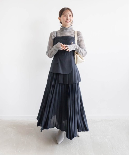 「RANDA」 キャミソールワンピース 0 ベージュ レディース_画像8