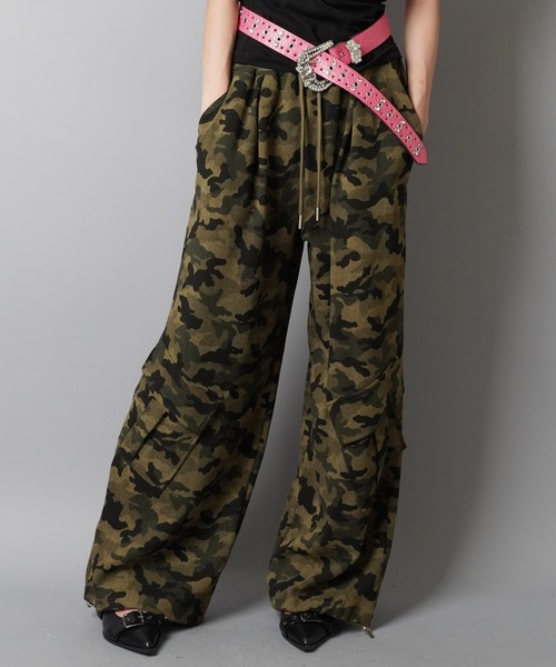 「SPINNS」 「attitude makes style!」イージーパンツ ONESIZE グレー レディース_画像2