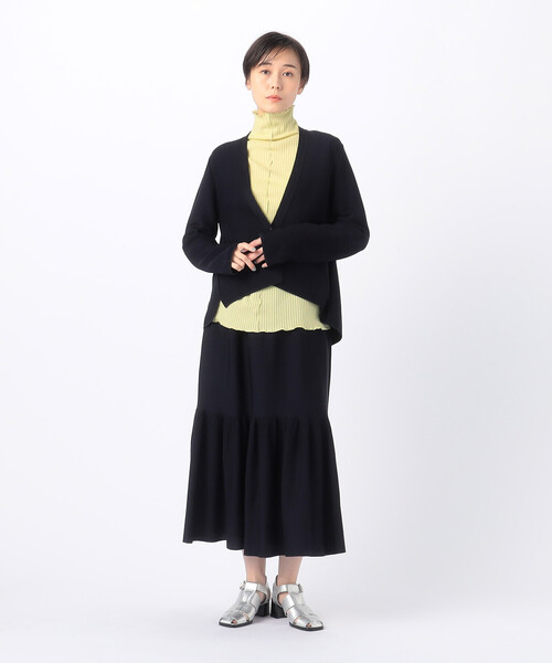 「Gabardine K.T」 ニットカーディガン 9号 ネイビー レディース_画像2