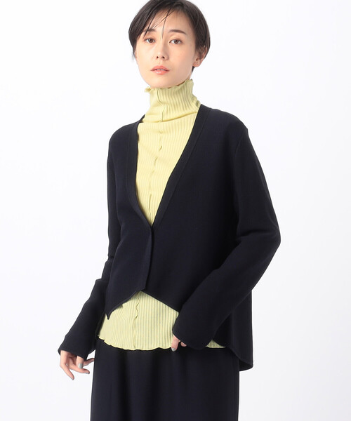 「Gabardine K.T」 ニットカーディガン 9号 ネイビー レディース_画像3