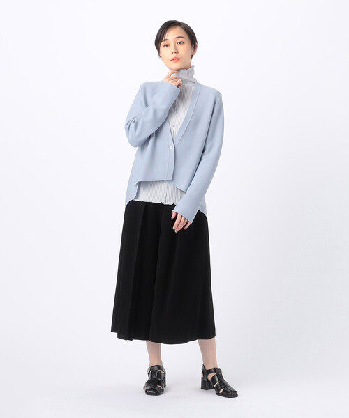 「Gabardine K.T」 ニットカーディガン 9号 ネイビー レディース_画像4