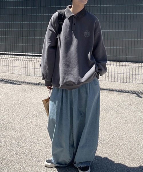 「NOWLE」 スウェットカットソー LARGE ベージュ メンズ_画像9