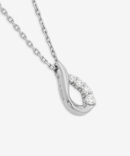 送料込み 新品 BLOOM シルバー925 ネックレス BLOOM（アクセサリー） ネックレス シルバー キュービック