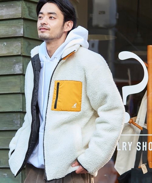 ジャケット ブルゾン ユニセックスで着用可能 選べる4タイプ Kangol カンゴール別注 シープボア フリース ジャケット オーバーサイズ ボアス Zozotown 通販 Paypayモール
