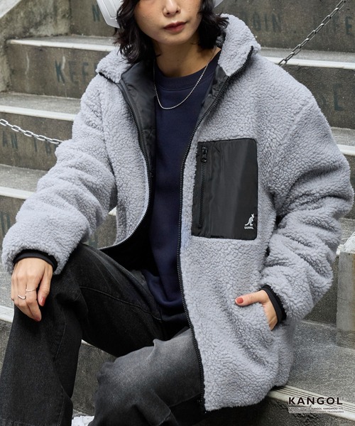 カンゴール  アウター KANGOL/カンゴール別注 オーバーサイズ シープボアフリースジャケット