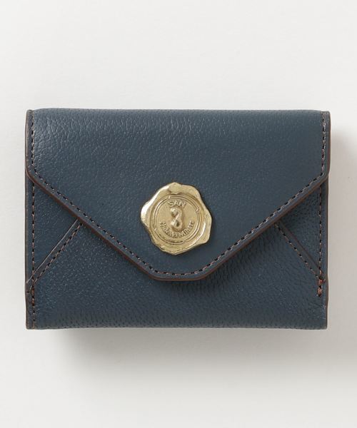SAN HIDEAKI MIHARA / 3つ折り財布/--/BLU/レディース SAN HIDEAKI MIHARA◇3つ折り財布/--/BLU/レディース サン 財布 三