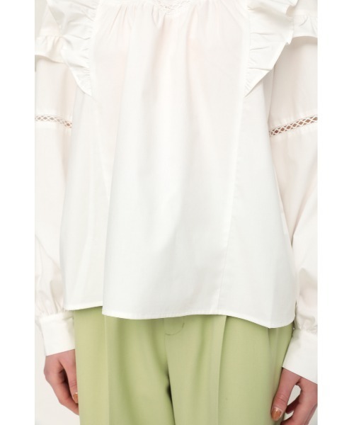 ブラウス シャツ Stand frill blouse スタンドフリルブラウス レディース SLY シャツ ブラウス STAND COLLAR FRILL BLOUSE スタンドカラ
