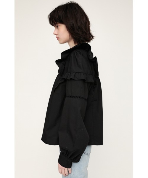 SLY シャツ ブラウス STAND COLLAR FRILL BLOUSE スタンドカラ