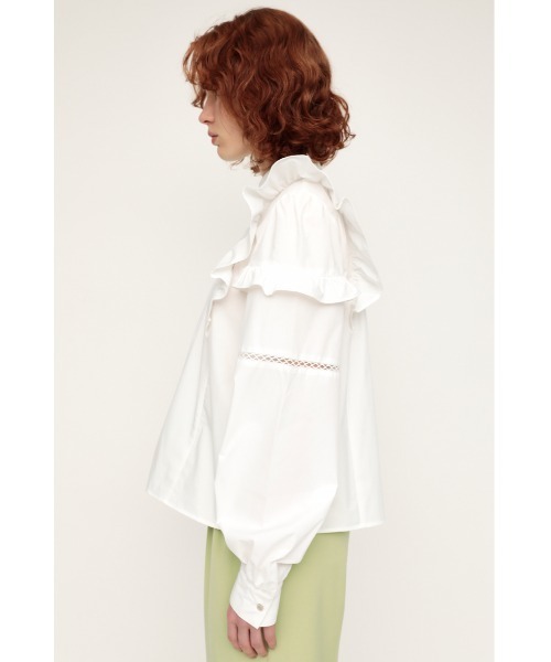 ブラウス シャツ Stand frill blouse スタンドフリルブラウス レディース セール】Stand frill blouse スタンドフリルブラウス（シャツ