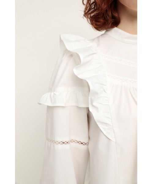 ブラウス シャツ Stand frill blouse スタンドフリルブラウス レディース SLY シャツ ブラウス STAND COLLAR FRILL BLOUSE スタンドカラ
