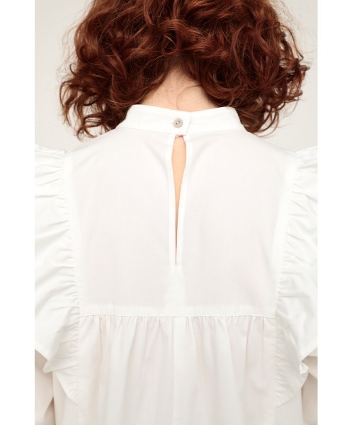 SLY シャツ ブラウス STAND COLLAR FRILL BLOUSE スタンドカラ