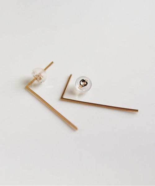 cui-cui（キュイキュイ） ピアス ゴールド ライン ピアス | K10YG