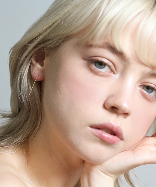 cui-cui（キュイキュイ） ピアス ゴールド ライン ピアス | K10YG