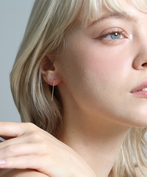 cui-cui（キュイキュイ） ピアス ゴールド ライン ピアス | K10YG