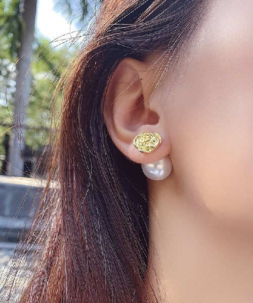 Ritomo De Ricco ピアス SALE SV925ポスト パールキャッチピアス
