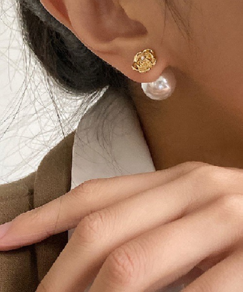 Ritomo De Ricco ピアス SALE SV925ポスト パールキャッチピアス