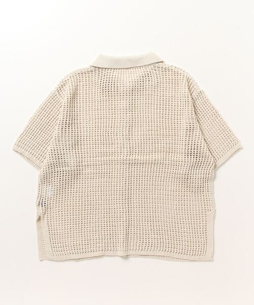 ブラウス シャツ MESH KNIT ベスト レディース ブラウス シャツ メッシュニット半袖シャツ レディース