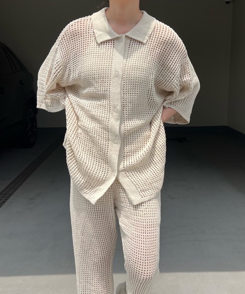 ブラウス シャツ メッシュネット２ＷＡＹブラウス レディース N.Natural Beauty Basic ブラウス シャツ メッシュフリル