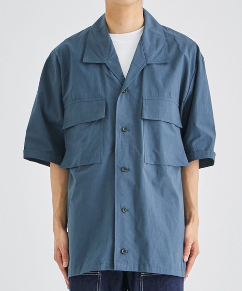 UJOH（ウジョー） 七分袖 シャツ Shark Collar Shirts メンズ