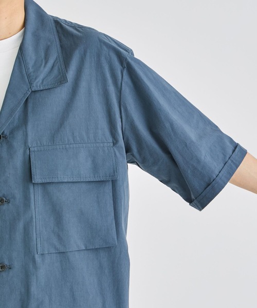UJOH（ウジョー） 七分袖 シャツ Shark Collar Shirts メンズ