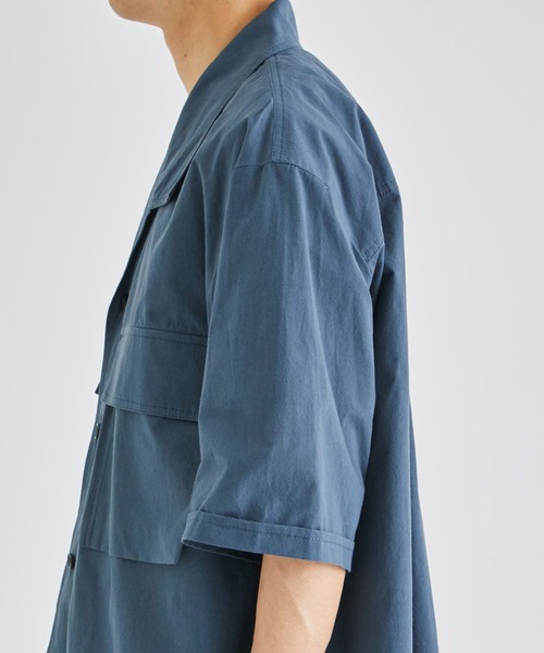 UJOH（ウジョー） 七分袖 シャツ Shark Collar Shirts メンズ