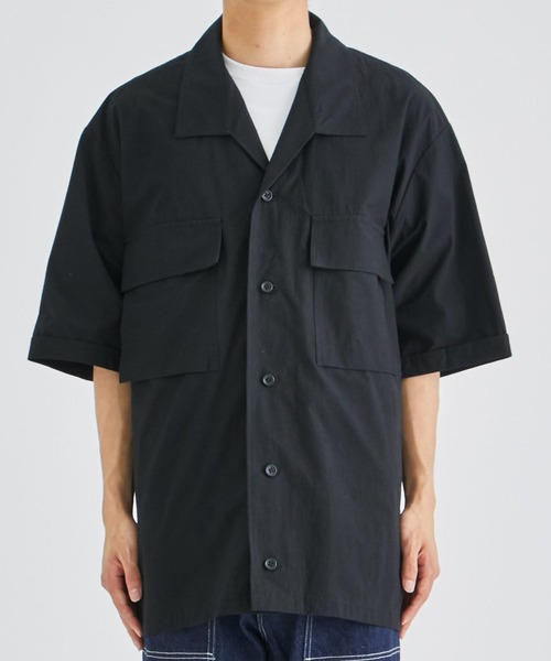 UJOH（ウジョー） 七分袖 シャツ Shark Collar Shirts メンズ