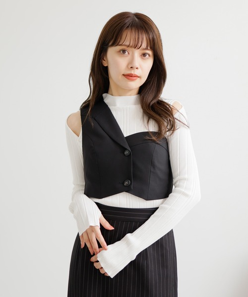 LADYMADE（レディメイド） ベスト ジレ カットヘムワンショルビスチェ