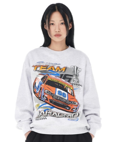 トレーナー スウェット 「mahagrid/マハグリッド」W.C.S RACING TEAM SWEATSHIRT/レーシングデザイン スウェットシャ
