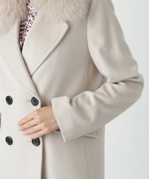 ピンキー&ダイアン PINKY&DIANNE カシミヤ混 ショートコート　38 カシミヤ混ベルテッドコート | PINKY&DIANNE（ピンキー&ダイアン