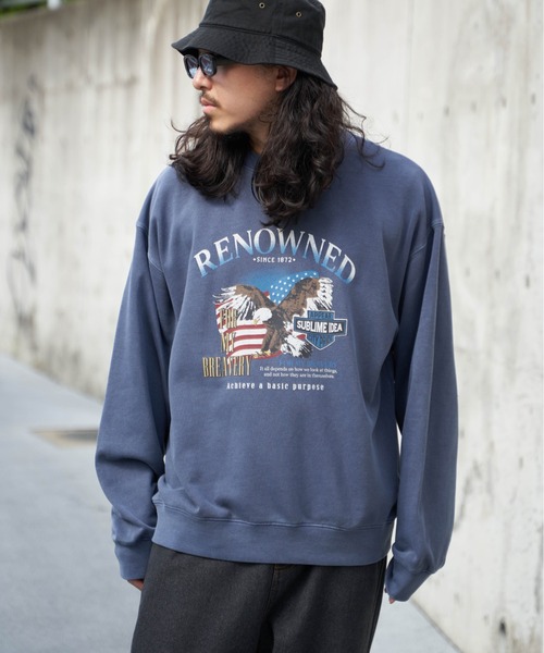 Dea graphic sweat ブルー