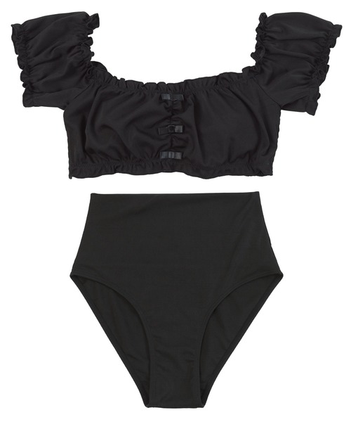 swimwear/水着/フロントリボン Lace Ladies 水着 フロントリボン＆オープンカッティング