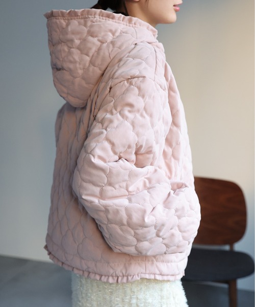 コート アウター 「フラワーキルティング」中綿フリルジャケット レディース | LACーVERT | 14