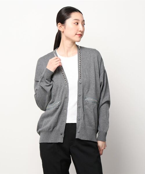 美品]HYSTERIC GLAMOUR カーディガン グレー フリーサイズ