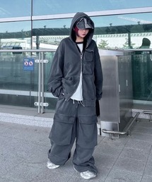 XU スウェットパンツ ジャージ 「XU」pocket cargo sweat pants