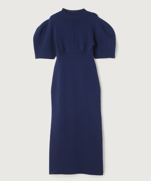 anuans オケージョン バルーンスリーブストレートワンピース