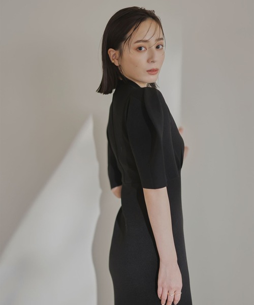 anuans（アニュアンス） ワンピース フォルムスリーブニットワンピース