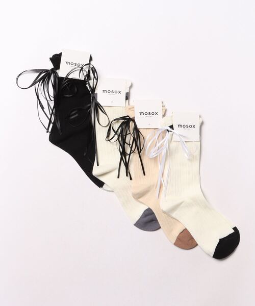 mosox 靴下 「mosox」かわいい紐付けソックス4点セット