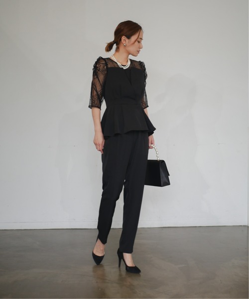 My shawty（マイシャウティー） パンツドレス peplum design set up