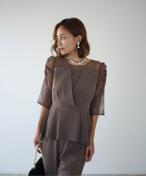 My shawty（マイシャウティー） パンツドレス peplum design set up